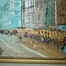 Landmark European Street Scene Oil Painting, Signed and Framed
