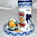 MEXICAN TALAVERA TEQUILA & SALT SHOT SET lead free