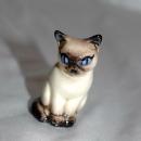 Tiny Porcelian China Siamese Cat Figurine