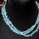 Aqua Marine Gemstone & Pearls Multi Strand Necklace