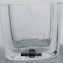 STROMBERGSHYTTAN HAND BLOWN CRYSTAL ENGRAVED SWAN VASE SWEDEN SCANDINAVIAN
