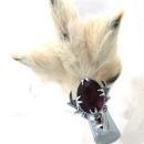 SCOTTISH GROUSE CLAW STAG HEAD VINTAGE BROOCH KILT PIN & GLASS AMETHYST