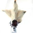 SCOTTISH GROUSE CLAW STAG HEAD VINTAGE BROOCH KILT PIN & GLASS AMETHYST