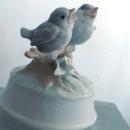 Otagiri made in Japan music box bird with Two Singing Birds and Flower