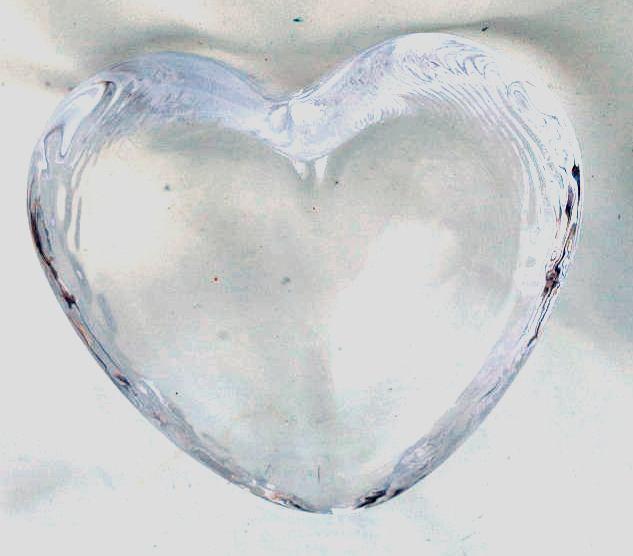 Simon Pearce Highgate Crystal Glass Heart , Signed