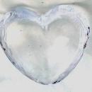 Simon Pearce Highgate Crystal Glass Heart , Signed