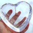 Simon Pearce Highgate Crystal Glass Heart , Signed