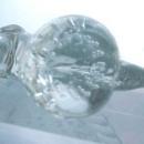 VINTAGE CLEAR ART GLASS UNICORN PAPER WEIGHT