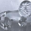 Bertil Vallen for Kosta Boda of Sweden Crystal Glass Lion