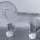 Bertil Vallen for Kosta Boda of Sweden Crystal Glass Lion