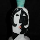 Botella Benlloch s. alg España mujer cubista ( Cubist Woman Bottle Vase from Algiers Spain)