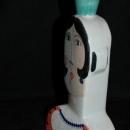 Botella Benlloch s. alg España mujer cubista ( Cubist Woman Bottle Vase from Algiers Spain)
