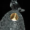 RARE Hofbauer Byrdes Crystal Egg with Bird Finial, German