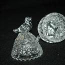 RARE Hofbauer Byrdes Crystal Egg with Bird Finial, German