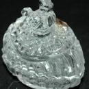 HOFBAUER WEST GERMAN LEAD CRYSTAL BIRD/BYRDES EGG SHAPED TRINKET BOX