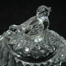 HOFBAUER WEST GERMAN LEAD CRYSTAL BIRD/BYRDES EGG SHAPED TRINKET BOX