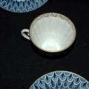 Lomonosov Cobalt Tea cup,saucer and luncheon plate Russian Porcelain USSR 1970's