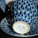 Lomonosov Cobalt Tea cup,saucer and luncheon plate Russian Porcelain USSR 1970's