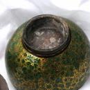 3 Footed Lacquered Papier Mache Bowl Brass Lined Persian or Suffering Moses?