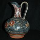 Hand Painted Burnished Mexican ewer Tonala Exquisite
