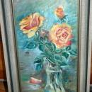 Original Painting Flowers in Vase Oil Painting signed S. Sewell '71