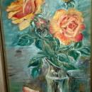 Original Painting Flowers in Vase Oil Painting signed S. Sewell '71