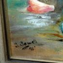 Original Painting Flowers in Vase Oil Painting signed S. Sewell '71