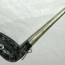 Hand Made Ebony Wood Pipe with silver / Ethnic