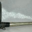 Hand Made Ebony Wood Pipe with silver / Ethnic