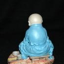 Hand Made Chinese Monk Seated, Washing Dishes Artist Signed