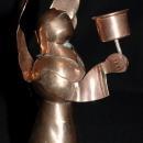 Hand Crafted Copper Angel Candle Stick Holder, Made in Mexico