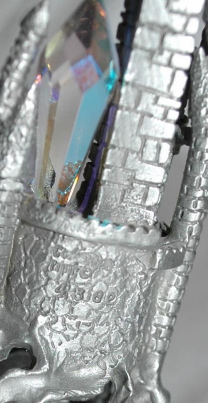 Comstock Pewter Crystal Castle, Artist Signed