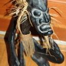 African Wood Carving , Crouching Man