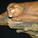 Rare Bossons Chalkware PUMA Mountain Lion Figurine On Limb