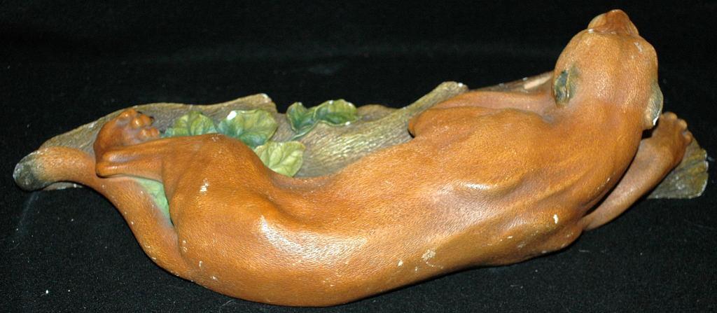 Rare Bossons Chalkware PUMA Mountain Lion Figurine On Limb