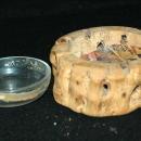 Vintage cholla cactus wood trinket dish souvenir gift of the Grand Canyon Arizona