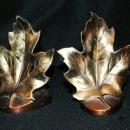 Spelter Metal Bookends Maple Leaves PMC 99B