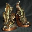 Spelter Metal Bookends Maple Leaves PMC 99B