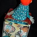 Vintage Tin Litho Jack in the Box , Clown by Mattel