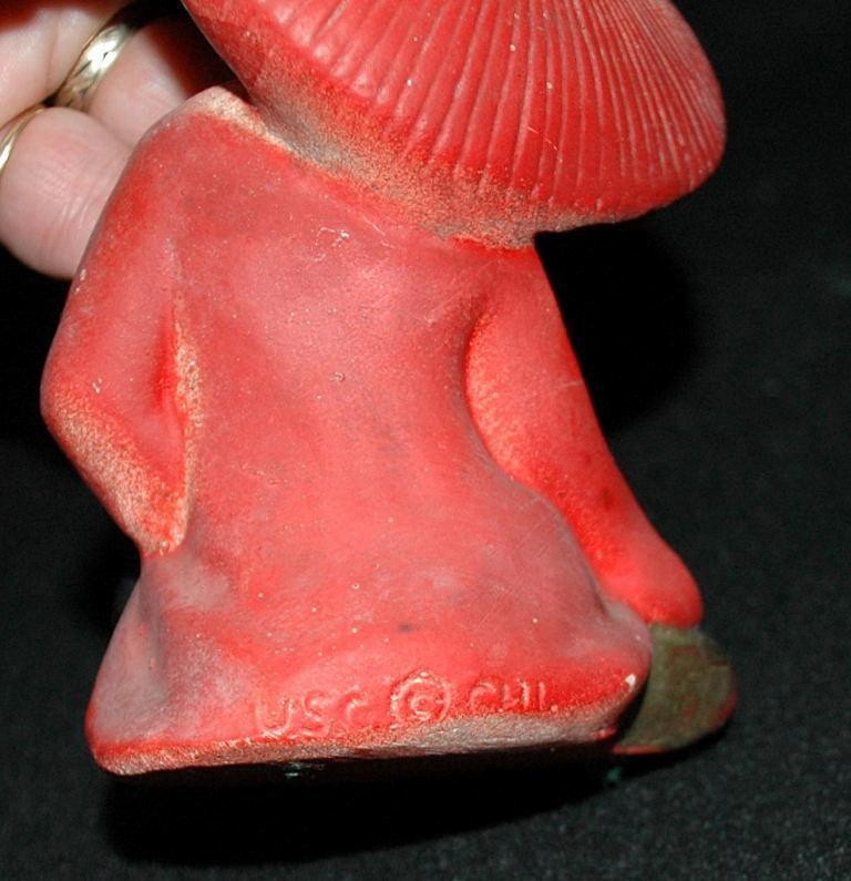 Antique Chalkware Sitting Chinese Lady Figure, Made in USA