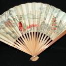 Hand Painted Asian Paper Fan fragile / free shipping in the USA