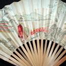 Hand Painted Asian Paper Fan fragile / free shipping in the USA
