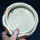 Very Old Talavera Lidded Bowl with Scalloped Edges Old Mexican Pottery