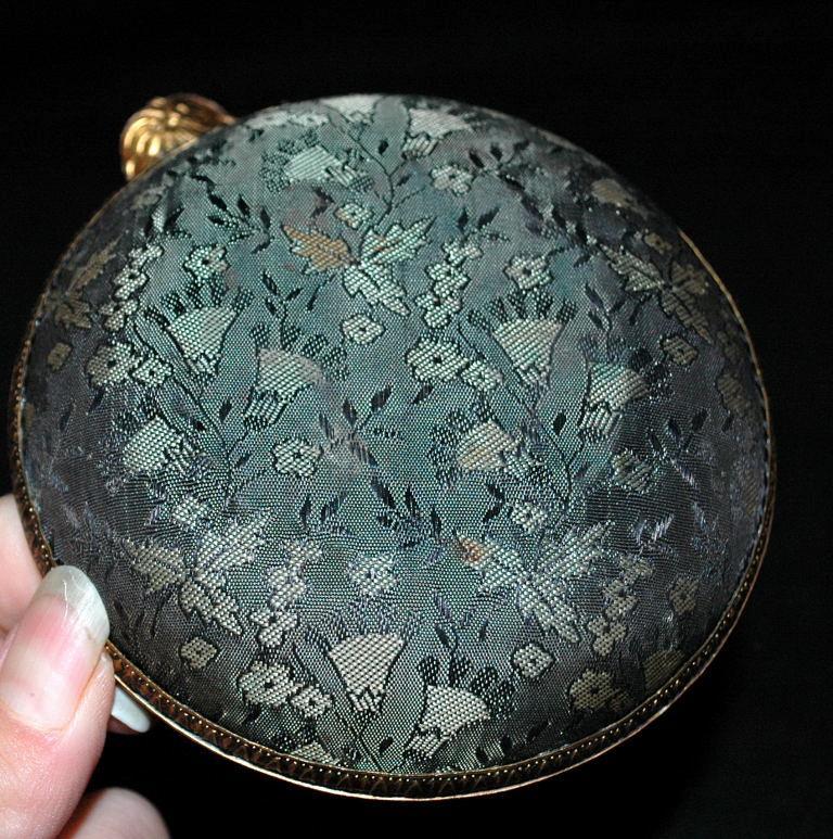 Beautiful Fine Needle Point and Tapestry Glass Lined Ashtray