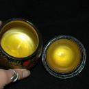 VINTAGE RUSSIAN KHOKHLOMA LACQUER BOWL WITH LID