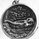 Antique Sterling Silver Locket with Reclining Lady on the Moon- European Hallmarked / Art Nouveau