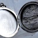Antique Sterling Silver Locket with Reclining Lady on the Moon- European Hallmarked / Art Nouveau