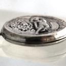 Antique Sterling Silver Locket with Reclining Lady on the Moon- European Hallmarked / Art Nouveau