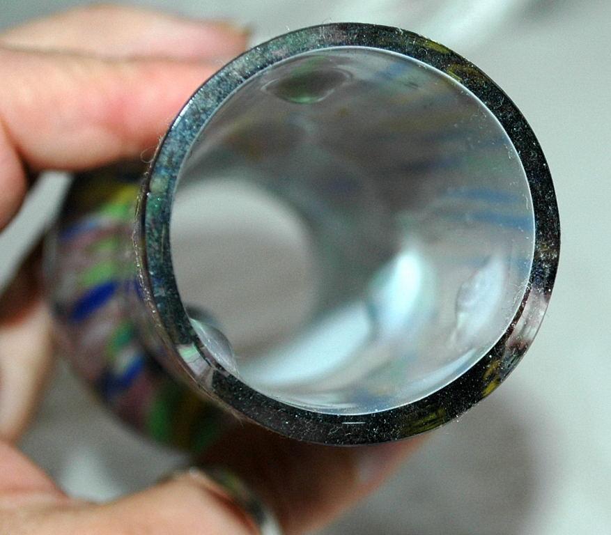 Art Glass Chimney for Oil Lamp