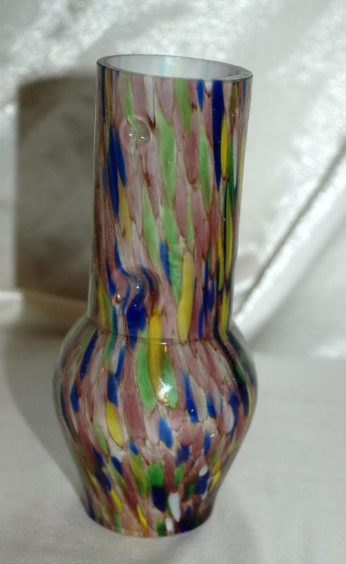 Art Glass Chimney for Oil Lamp